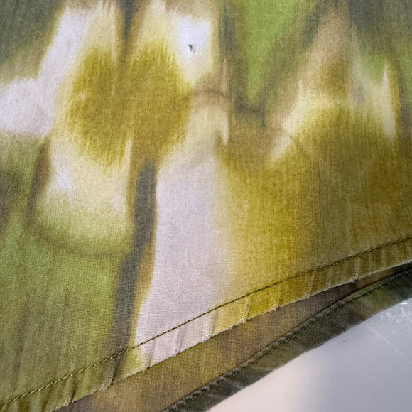 Lucky Brand Dungarees XL Western Pearl Snap Shirt Green Tie Dye Vintage Y2K - Picture 8 of 9